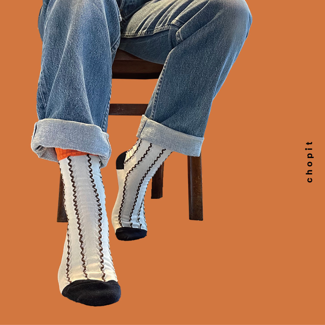 CABLE STRIPE SOCKS