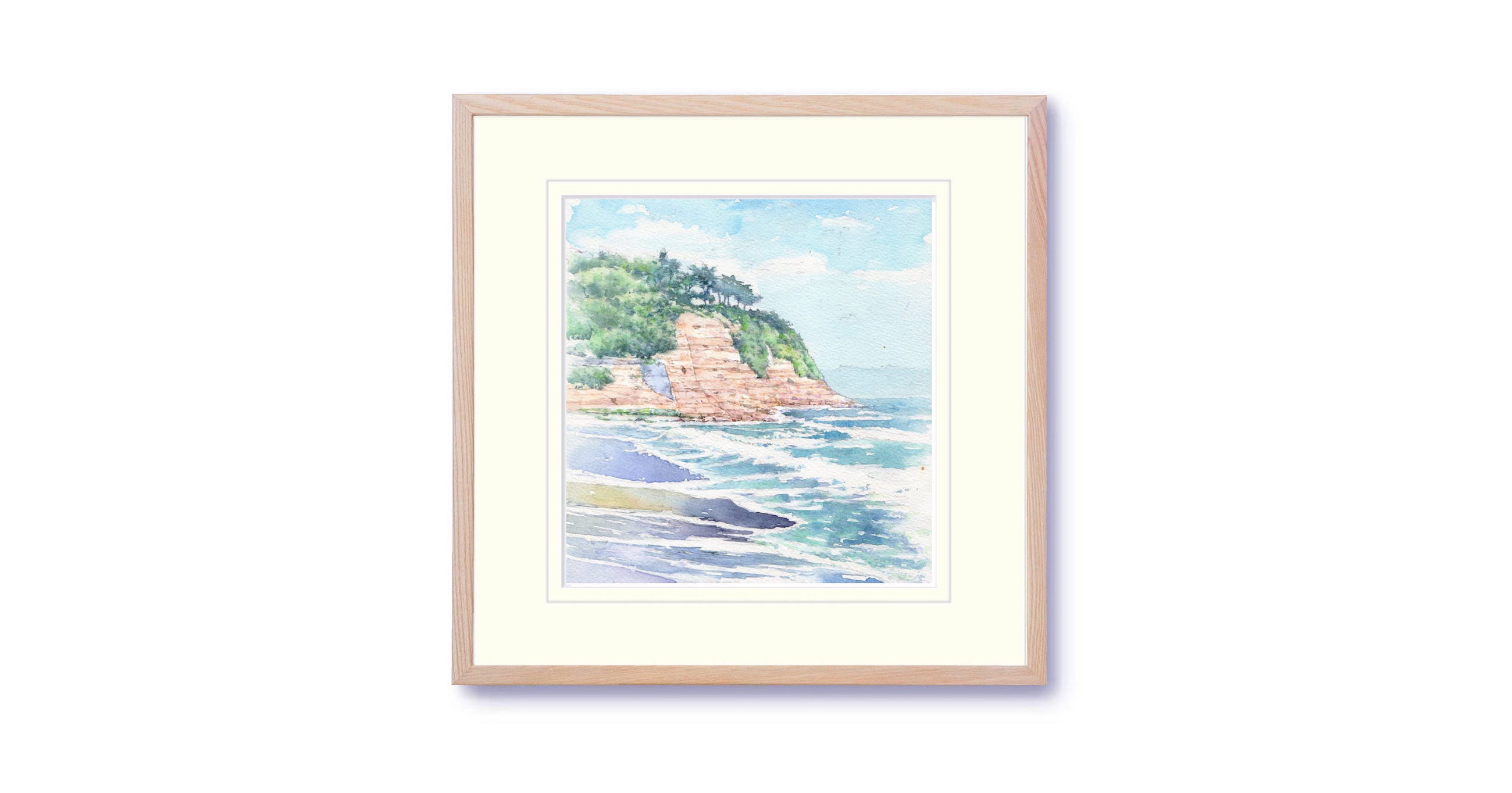 新作水彩画「稲村ヶ崎」を追加登録しました。