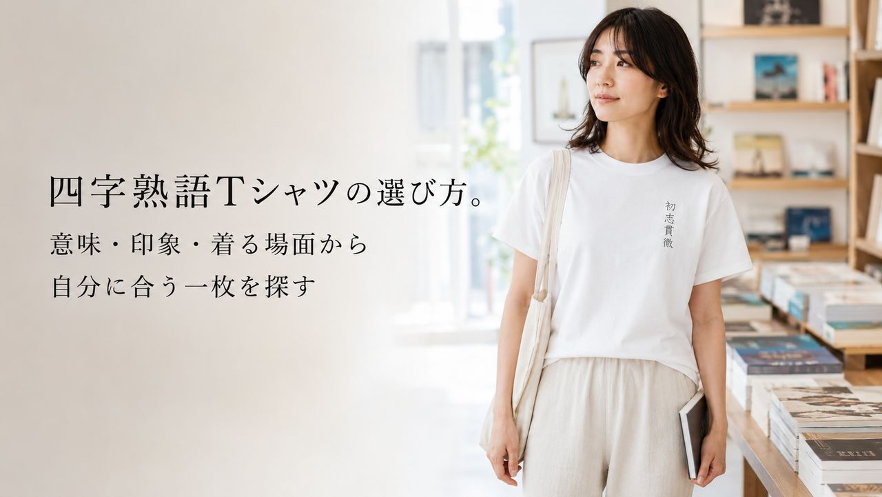 四字熟語Tシャツの選び方。意味・印象・着る場面から自分に合う一枚を探す