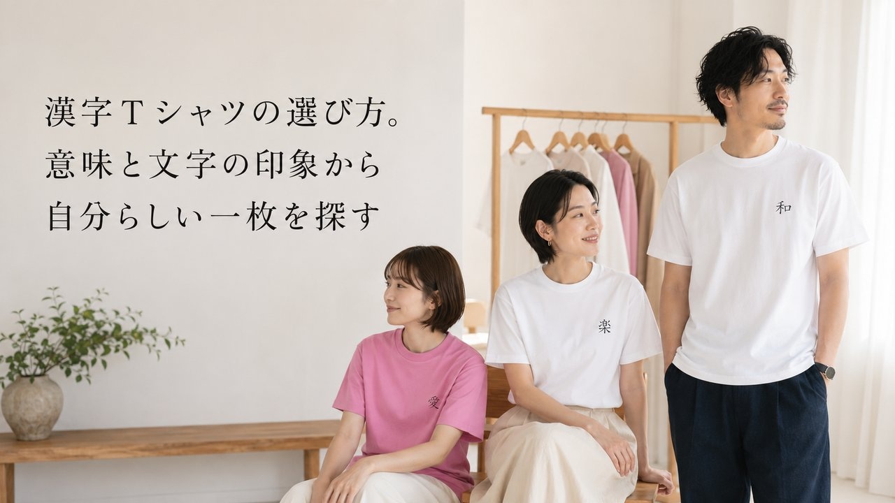 漢字Tシャツの選び方。意味と文字の印象から自分らしい一枚を探す