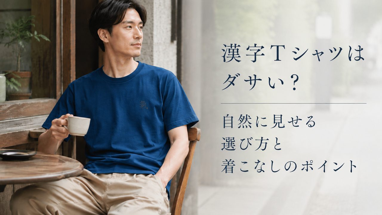 漢字Tシャツはダサい?自然に見せる選び方と着こなしのポイント