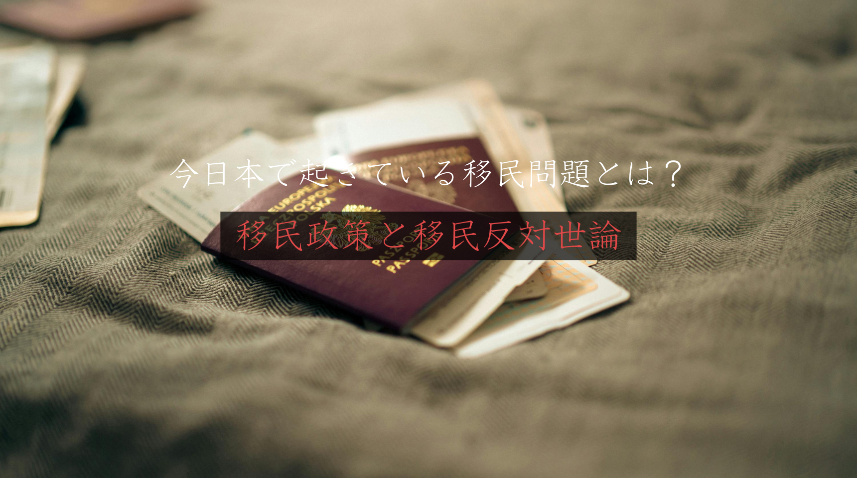 今日本で起きている移民問題とは？移民政策と移民反対世論