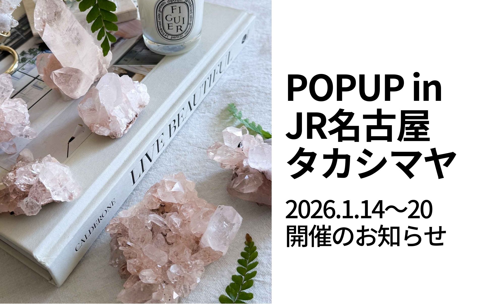 POPUPストア@ジェイアール名古屋タカシマヤのお知らせ