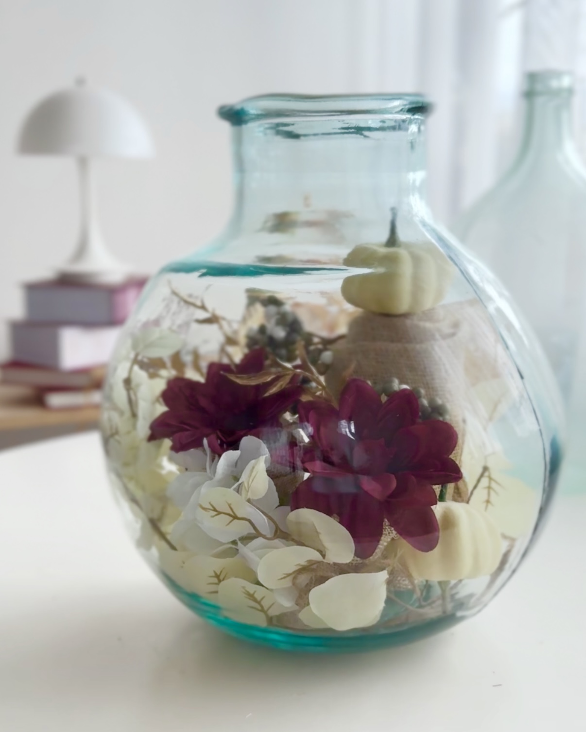 BIog update 2025.9.22 　秋のリサイクルフラワーベース利用法