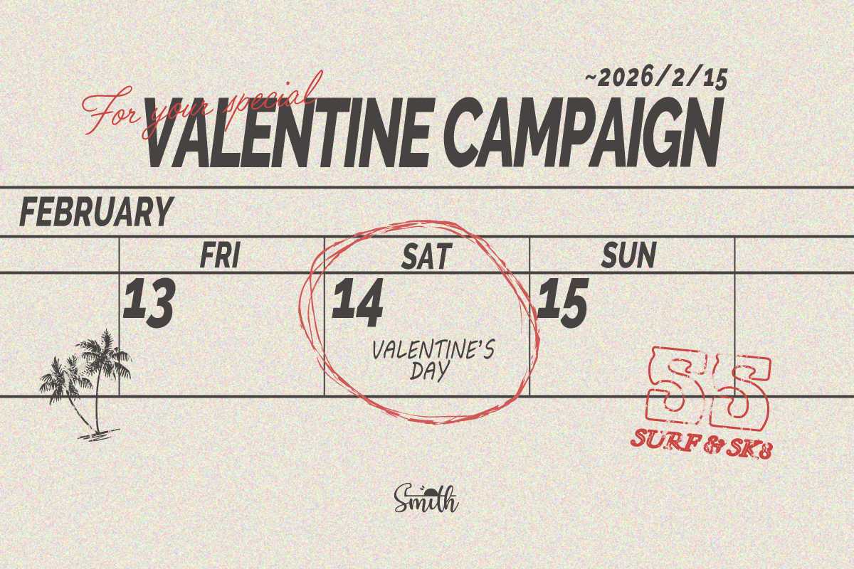 【VALENTINE CAMPAIGN】小物アイテム10%OFF｜期間限定