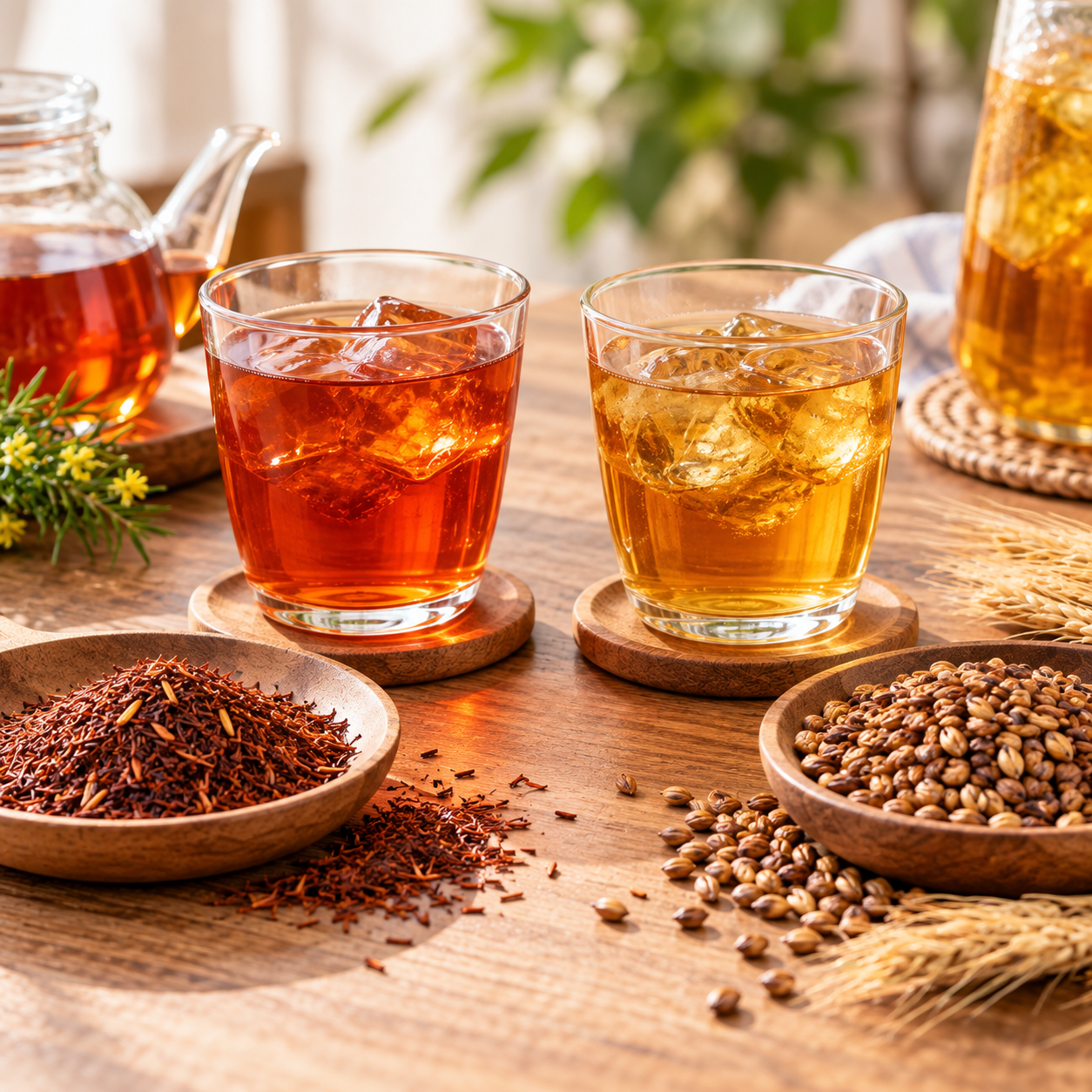 ルイボスティーと麦茶の違いとは？味・原料・カフェインを比較