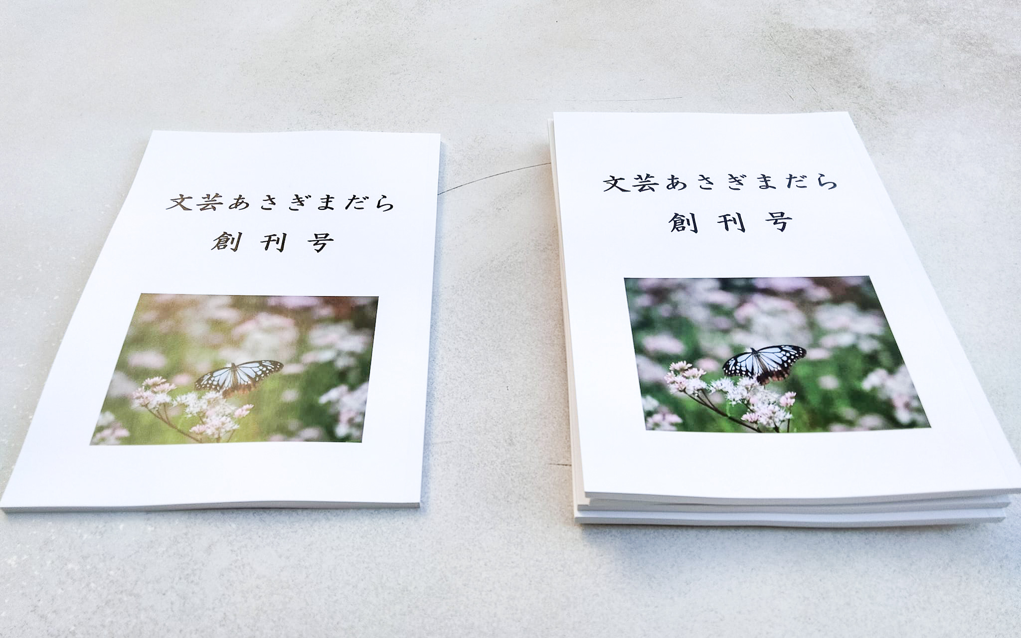 文芸誌『あさぎまだら』が完成しました　山陽小野田市立中央図書館から発刊！