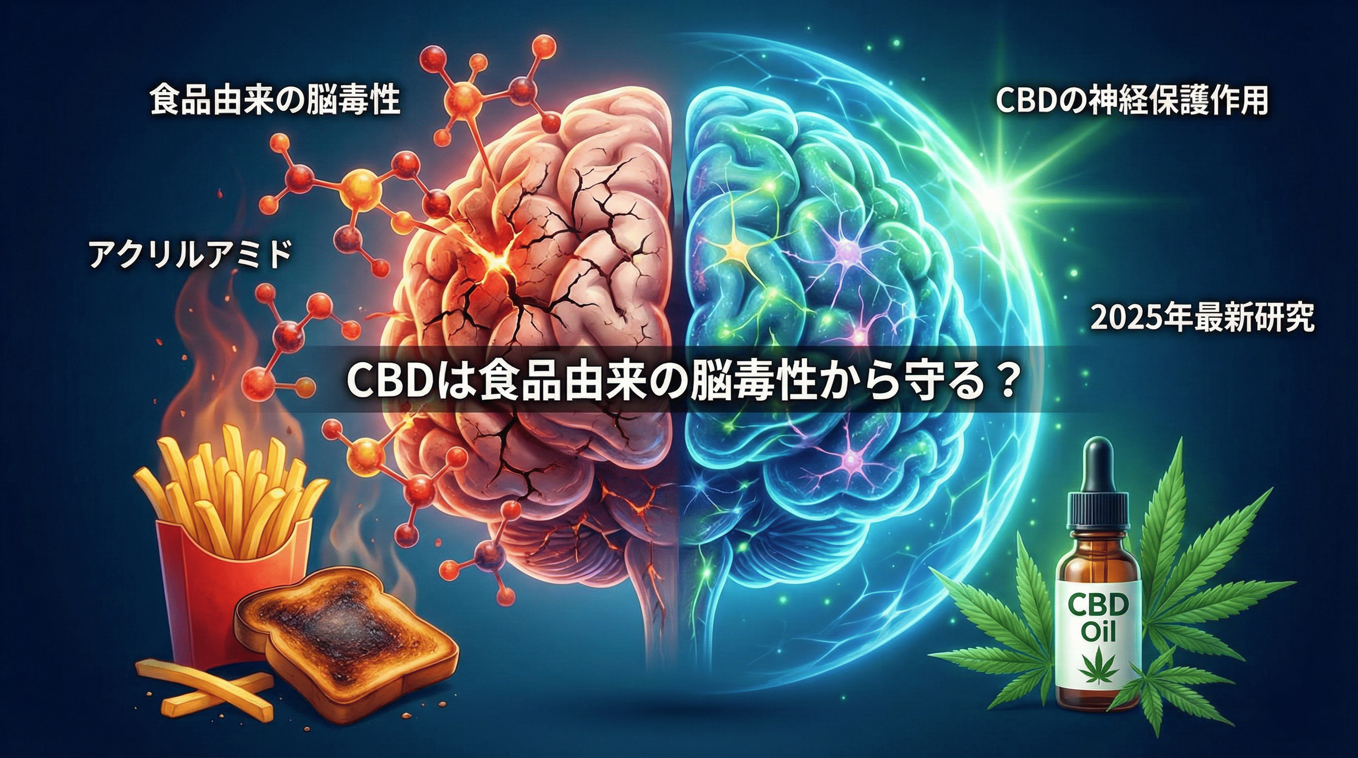 CBDは食品由来の脳毒性から守る？最新研究をわかりやすく解説【2025年研究】