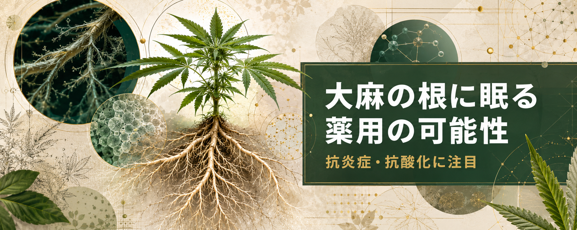 大麻の根に含まれる成分とは？CBDとの違いと研究結果を解説