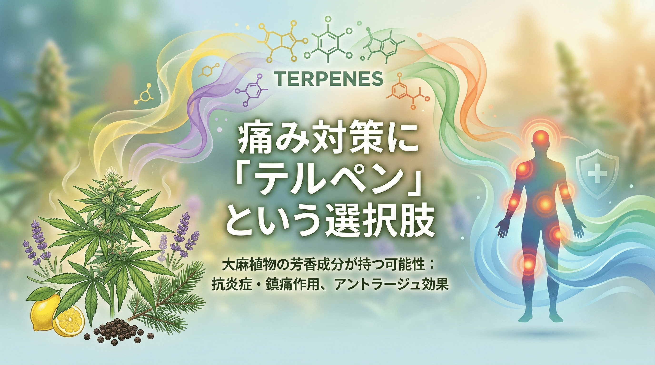 痛みの緩和に役立つテルペンとは？効果が期待される種類と理由を徹底解説