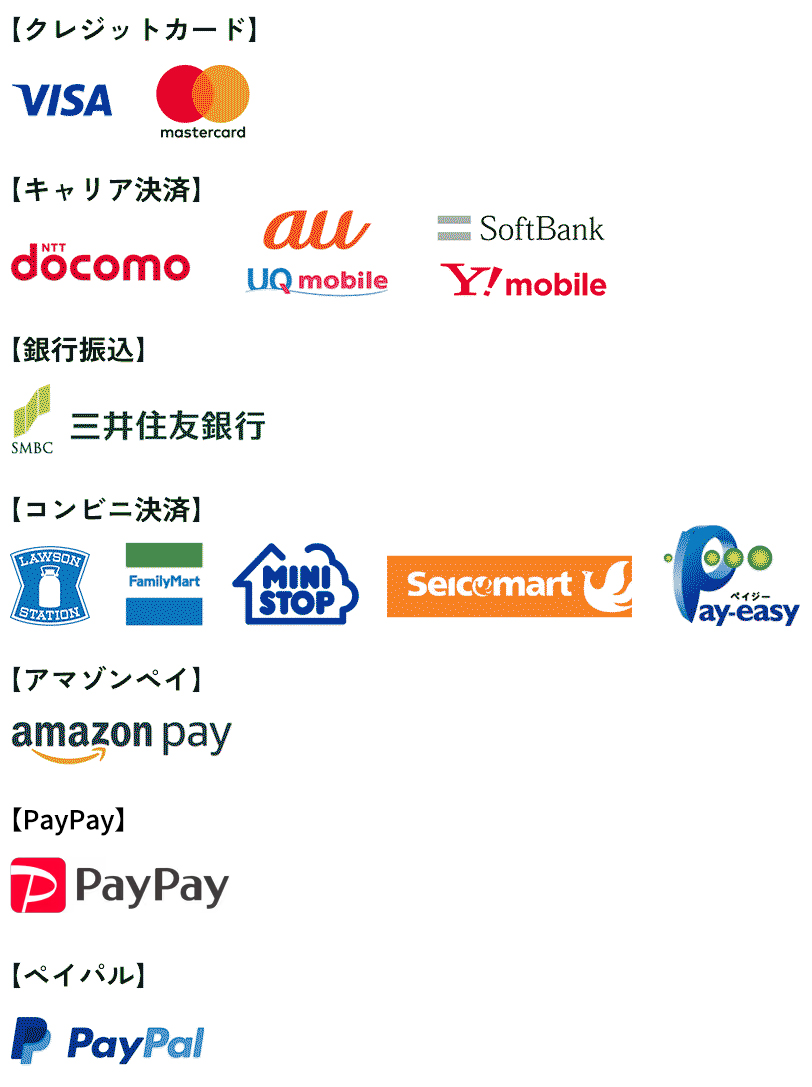 送料・お支払い方法について