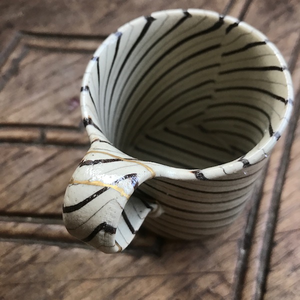陶器デミタスカップ 持ち手割れの修繕