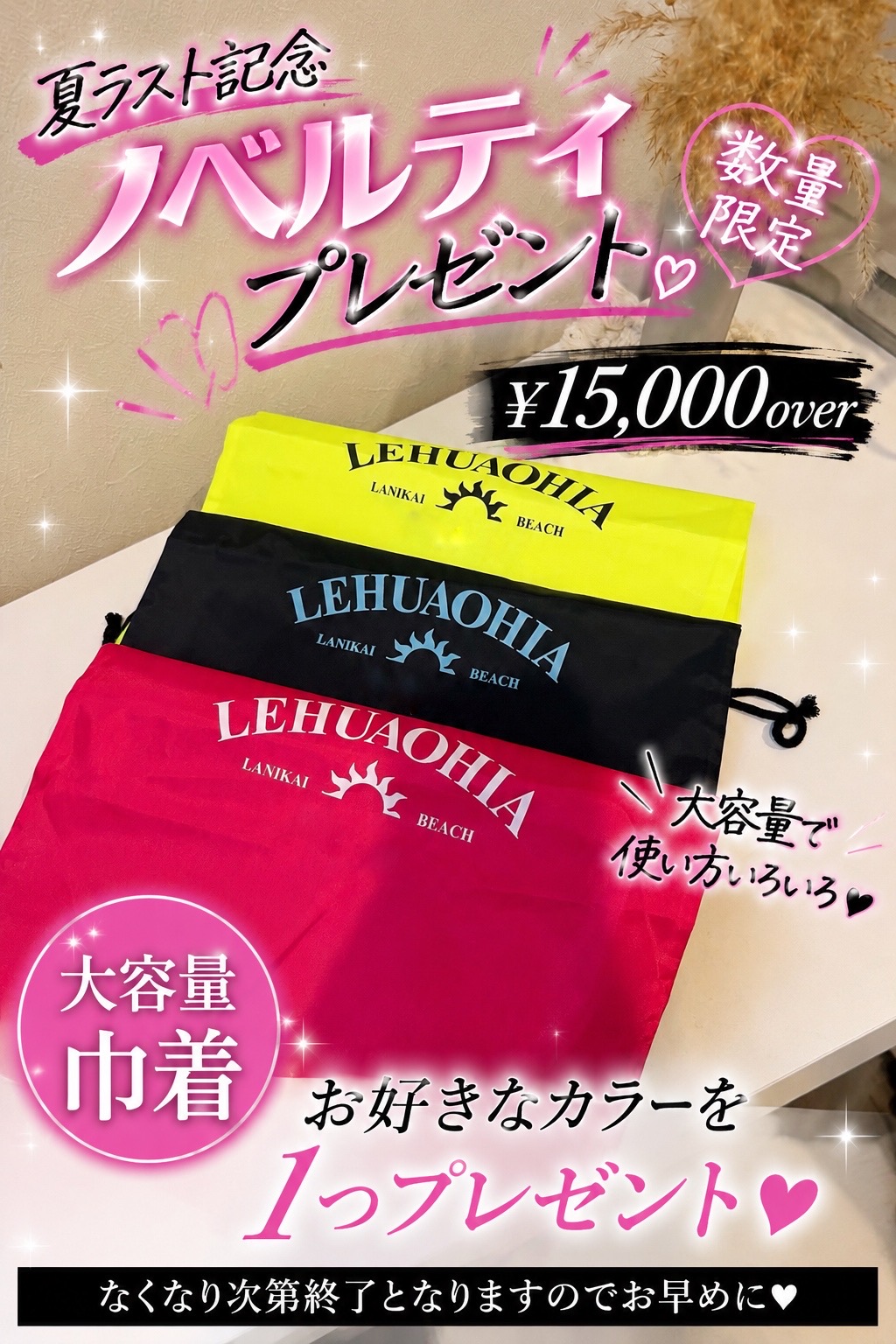 夏ラスト記念ノベルティプレゼント(数量限定)