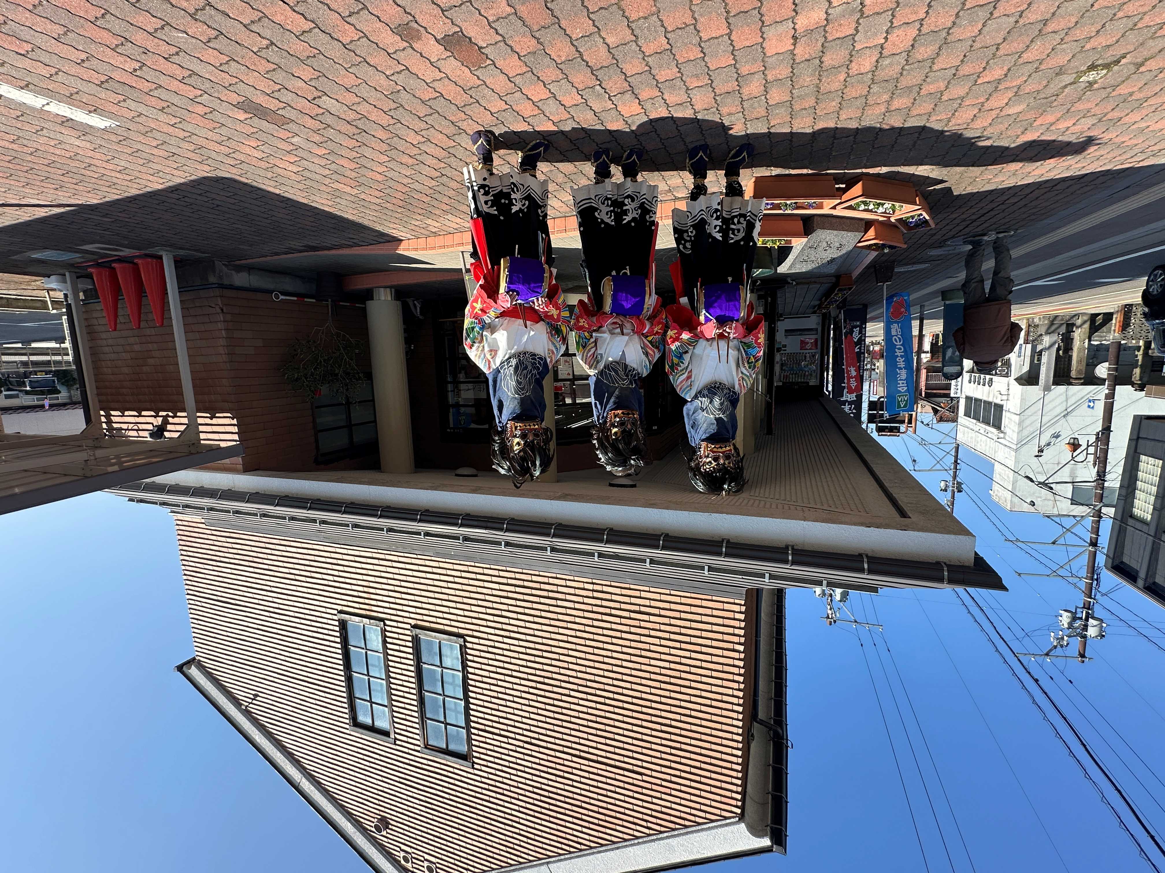 本日、会町方伝承館前で踊っていただきました😊「会津彼岸獅子」