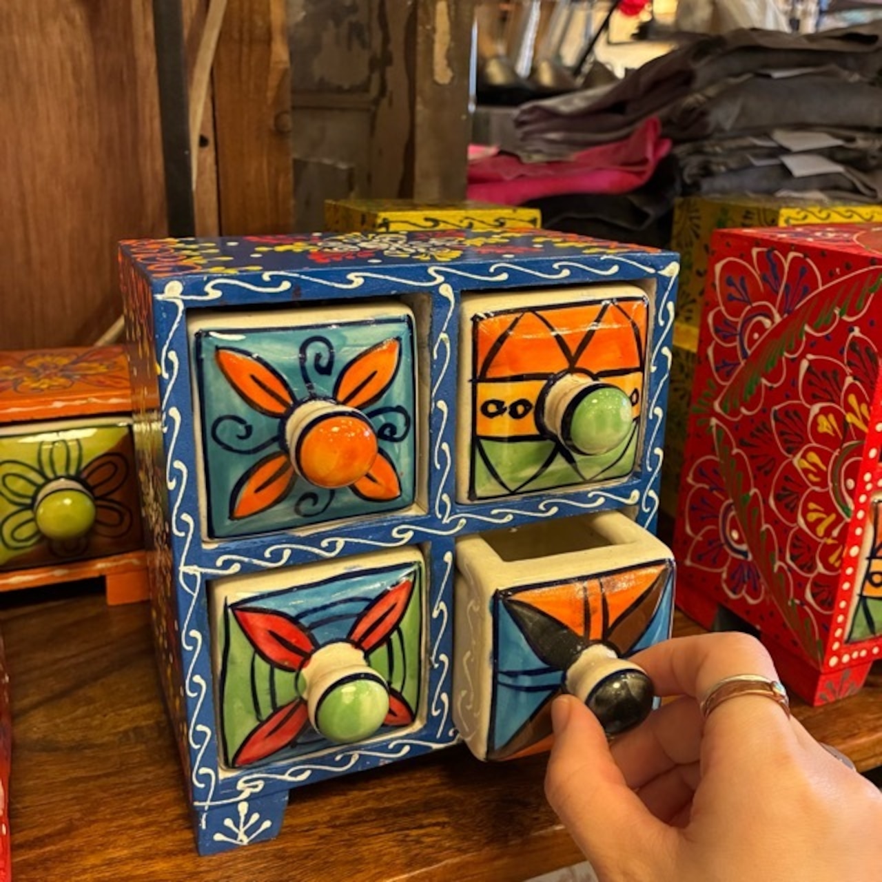 【NEW】India Blue Pottery Drawer