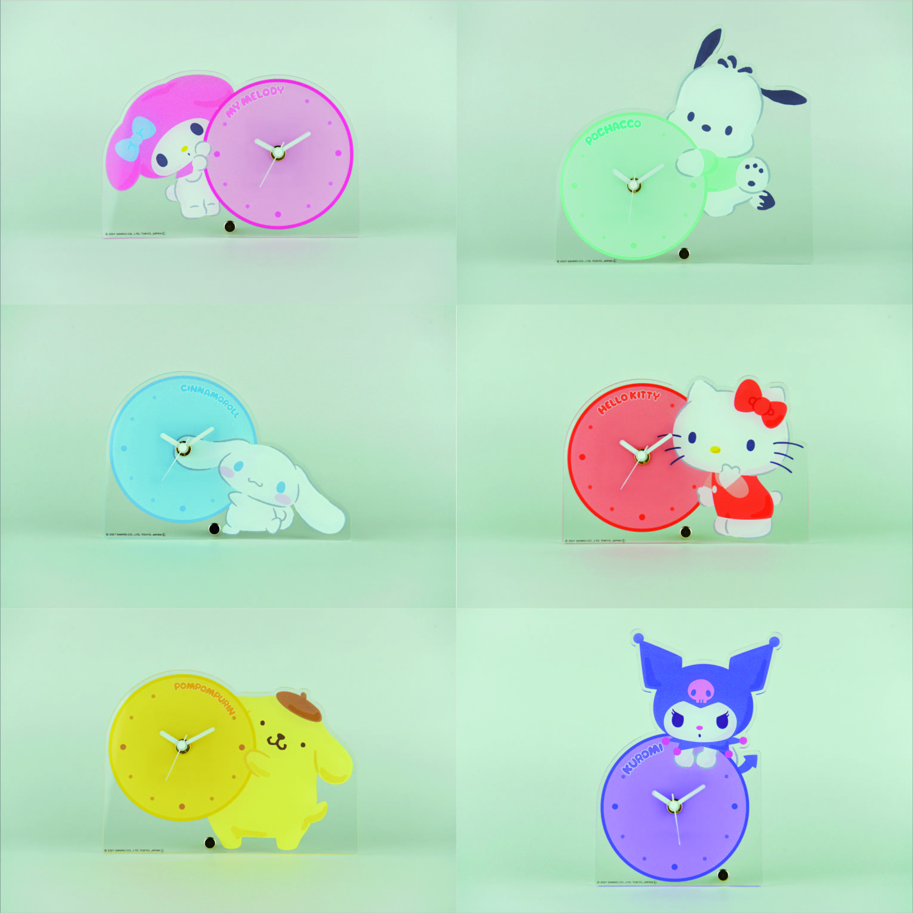 サンリオキャラクターズ卓上クロック全6種類　好評発売中です！