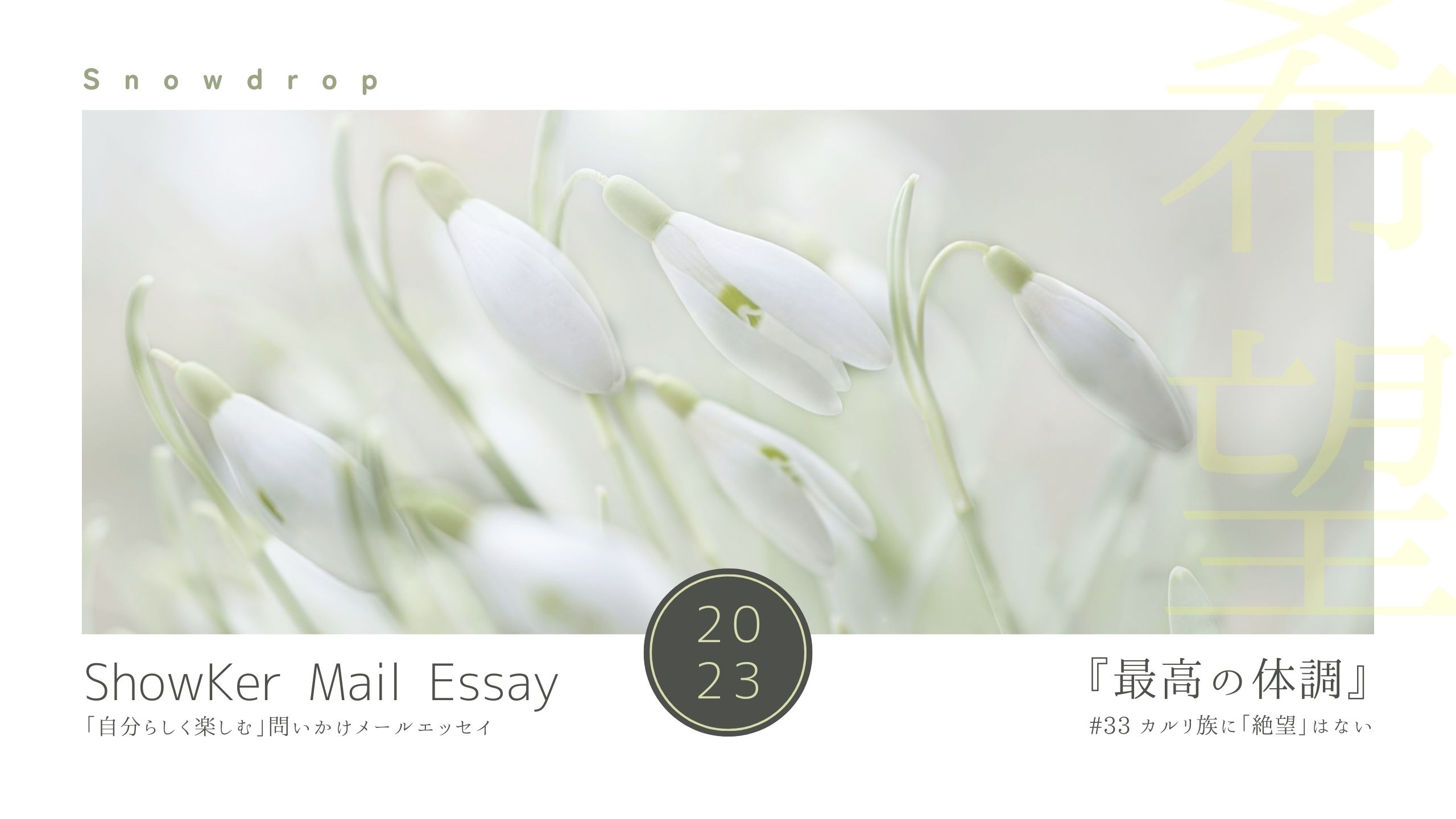 カルリ族に「絶望」はない【Mail Essay#33】