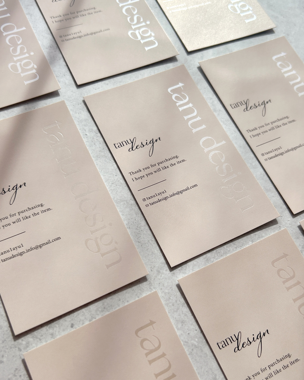 ツヤキラっと可愛い【パール箔押しショップカード】