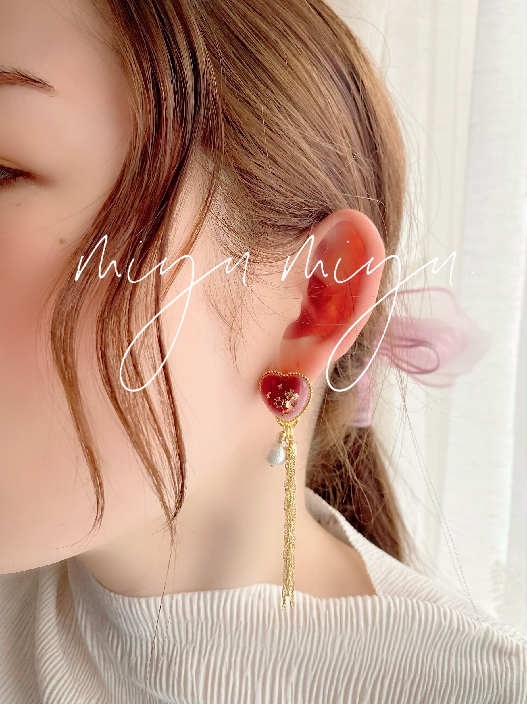 大人可愛いハンドメイドピアス『miyu.miyu.』ネットショップをオープンしました。