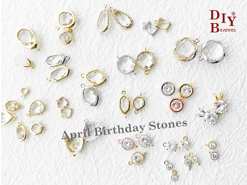 4月誕生石のダイヤモンド〜クリスタルダイヤモンドカラーのパーツをご紹介します。