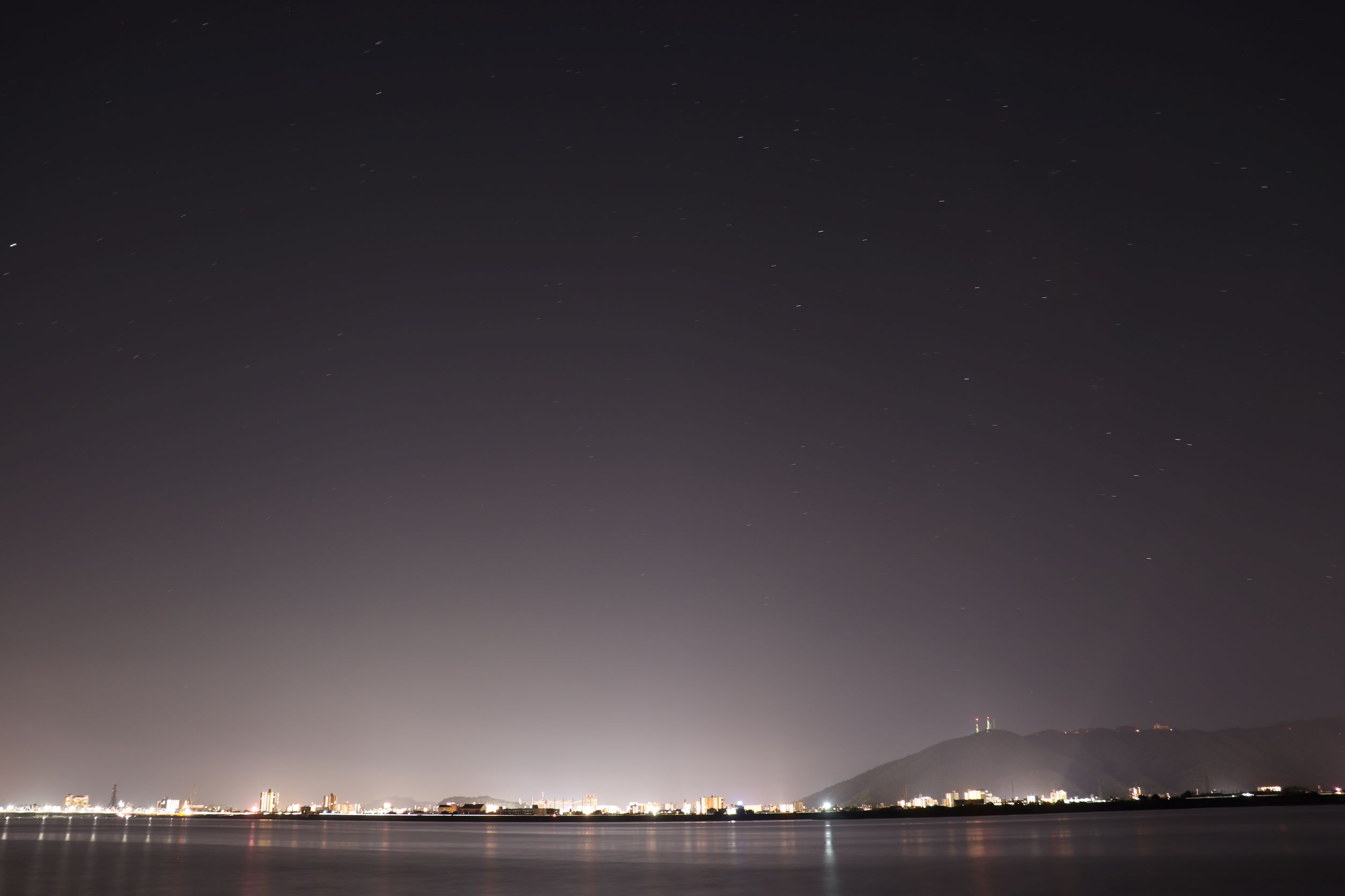 徳島市の夜景。