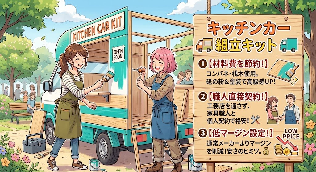 【安さの秘密】なぜ当社のキッチンカー組立キットは高品質なのにリーズナブルなのか?3つの理由を解説!