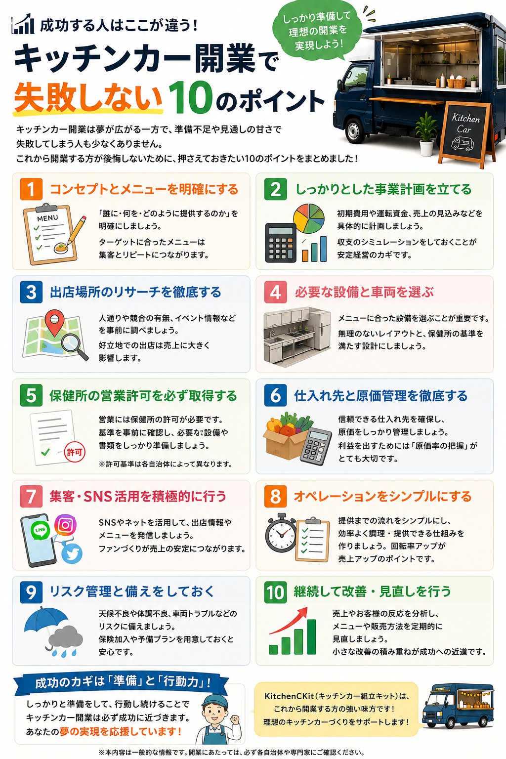 📈 キッチンカー開業で失敗しない10のポイント