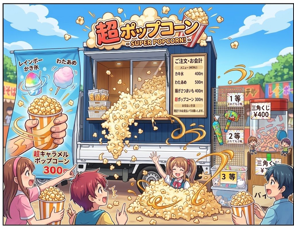 🍿 **イベント出店の強い味方!みんな大好きキャラメルポップコーン** 🍿