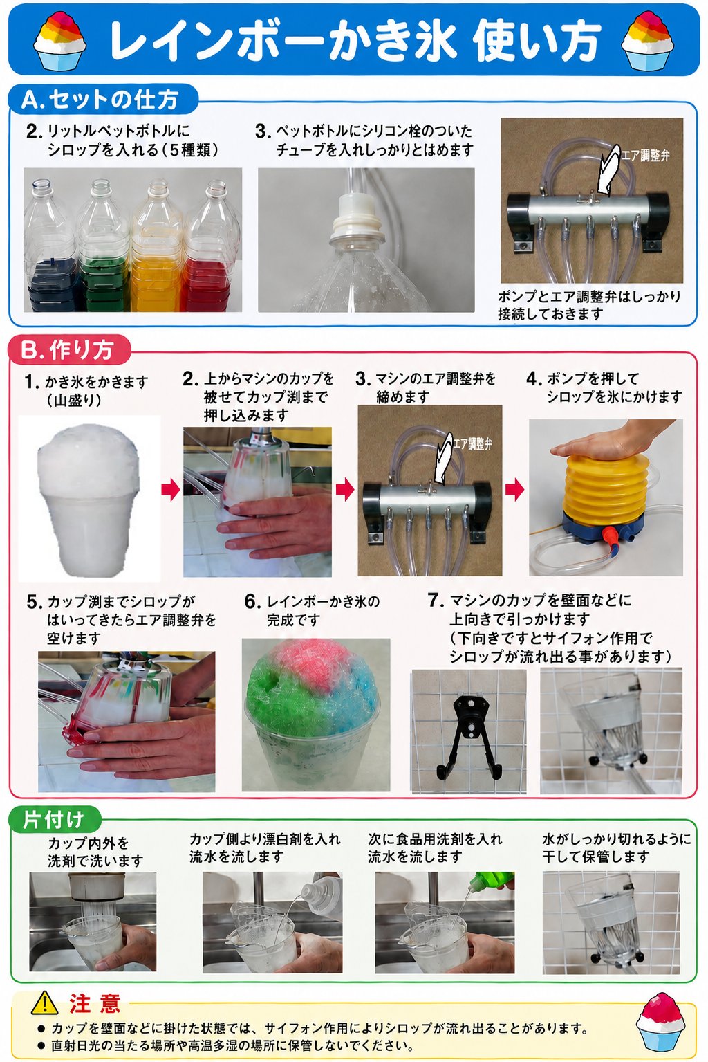 レインボーかき氷マシンの紹介