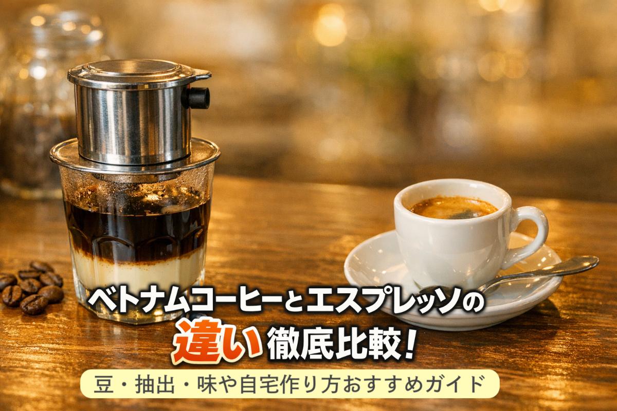 ベトナムコーヒーとエスプレッソの違い徹底比較｜豆・抽出・味や自宅作り方おすすめガイド