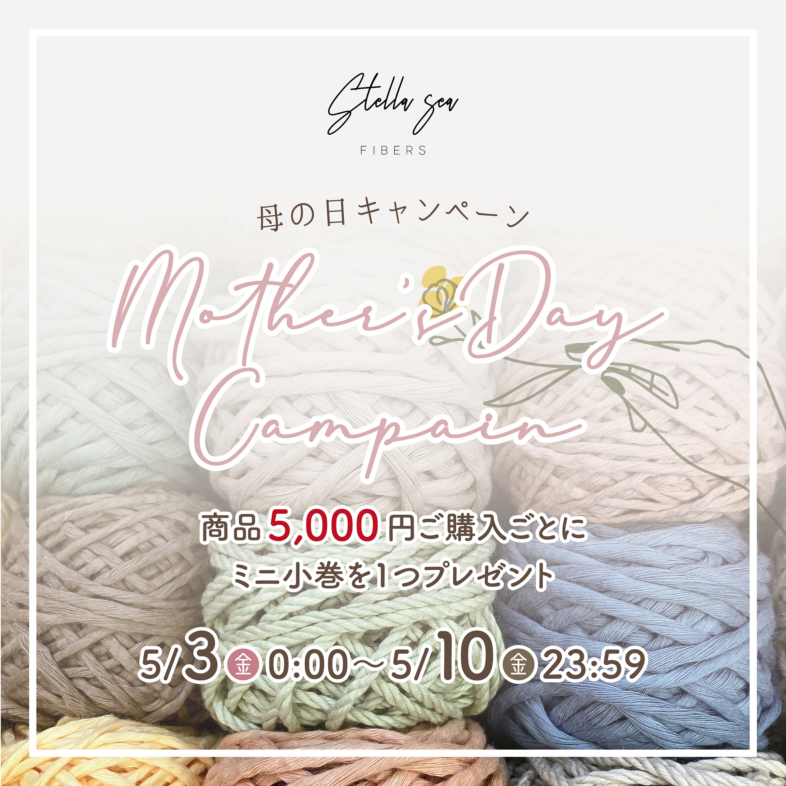 母の日キャンペーンのお知らせ💐