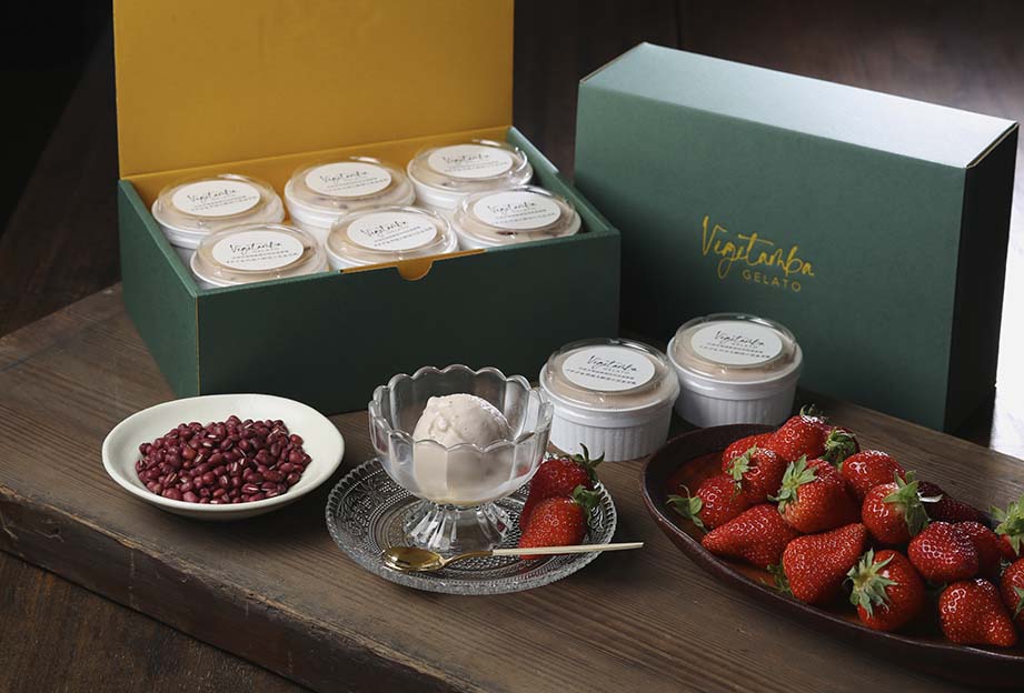 イチゴ＆丹波大納言小豆 豆乳ジェラート 一般販売開始