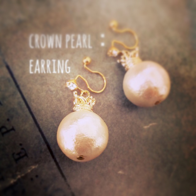 crown pearl：earring