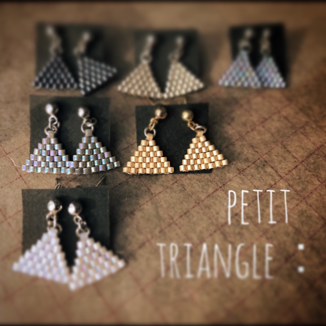 petit triangle：pierce & earring