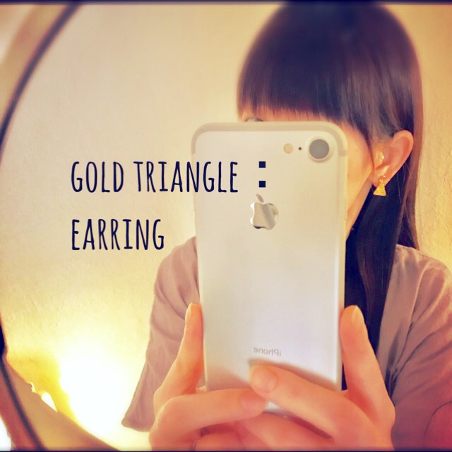 gold triangle：earring