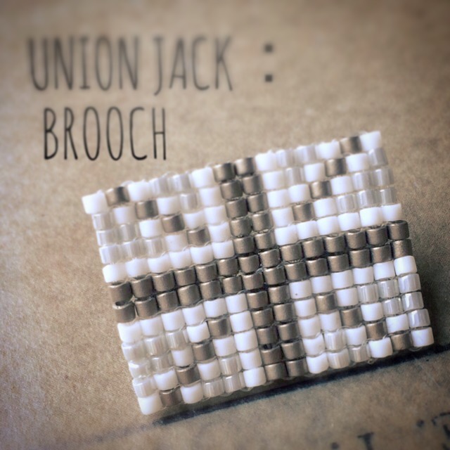 White Union Jack：brooch