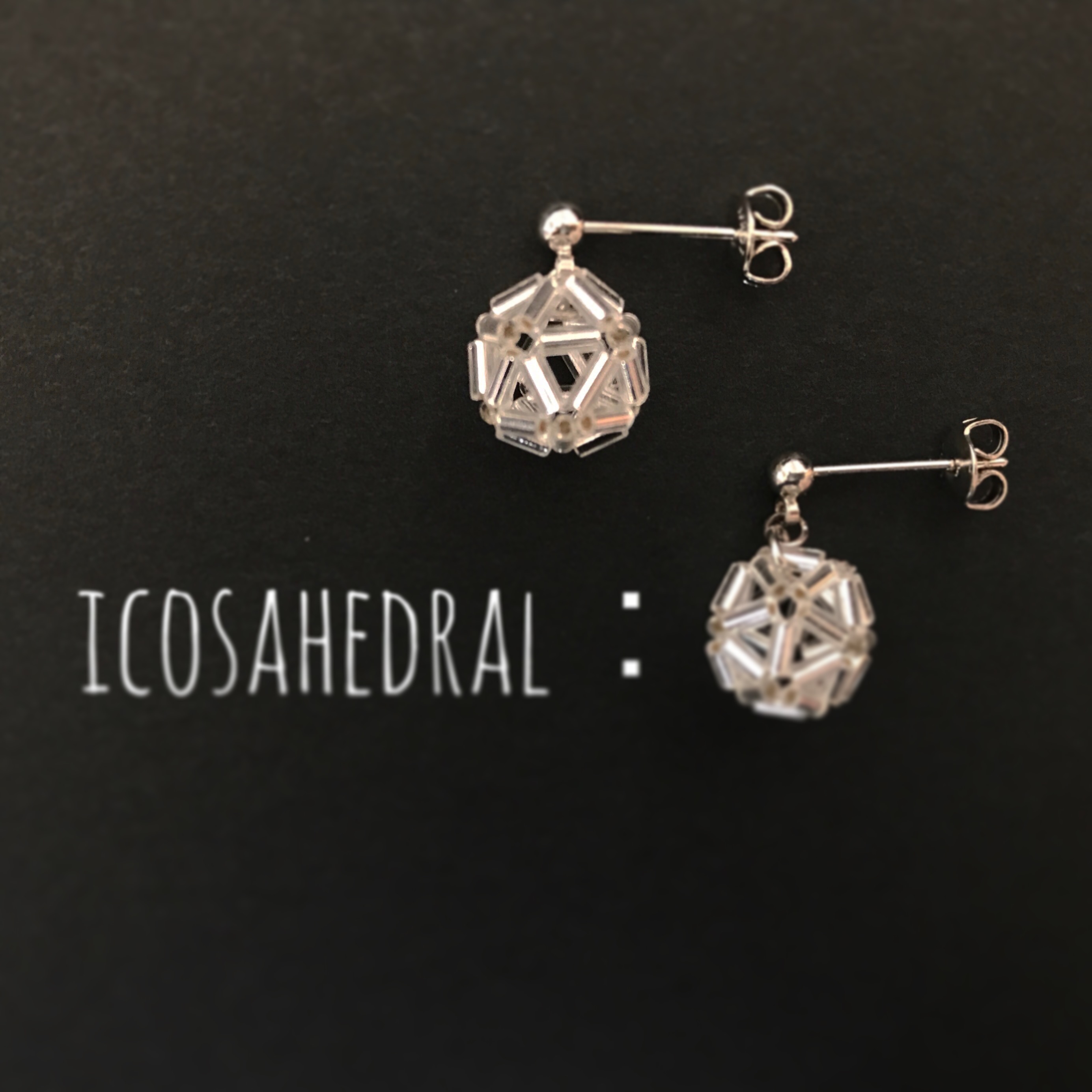 icosahedral：pierce& earring