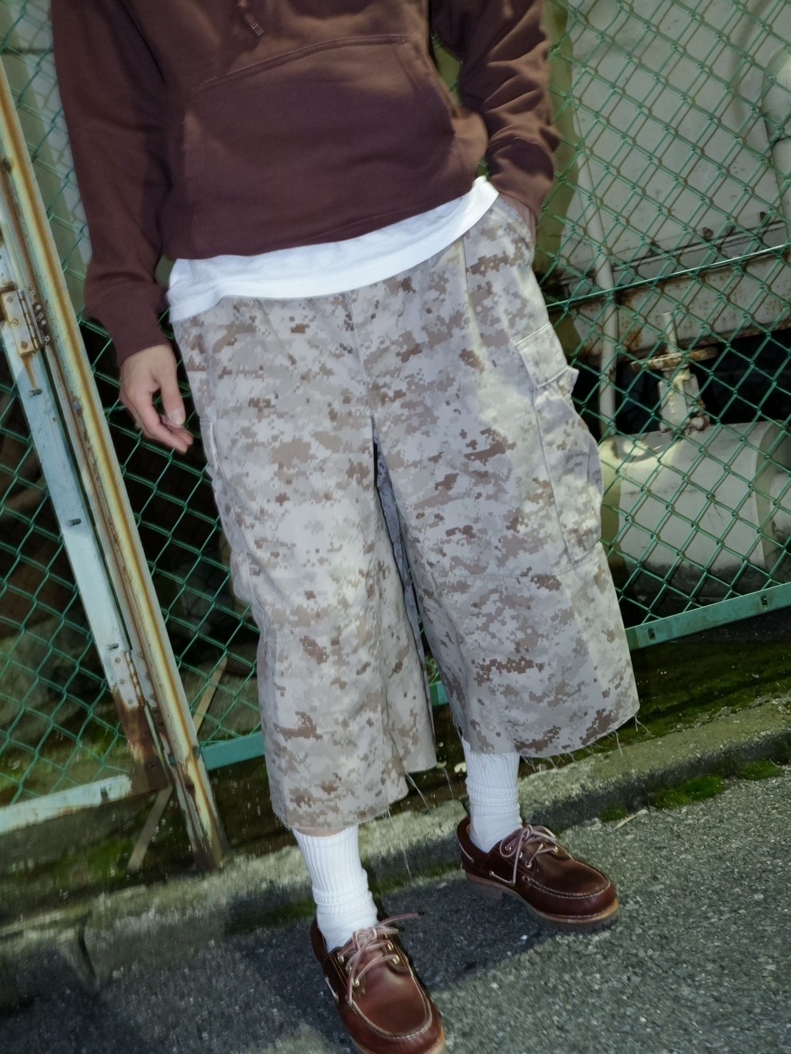 Wide silhouette cargo shorts