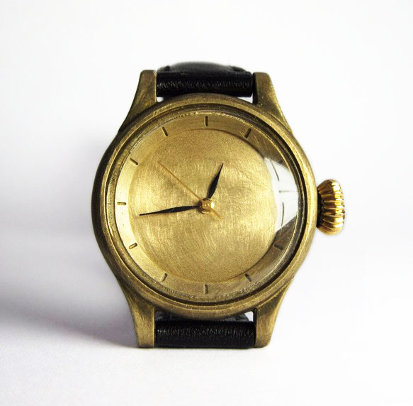 ブロンズ　オリジナル手作り腕時計