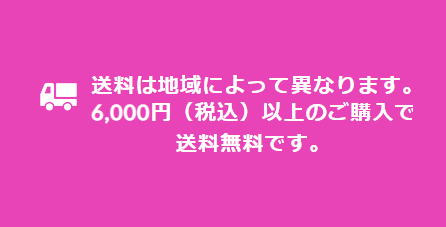 ご購入額合計６０００円で送料無料！