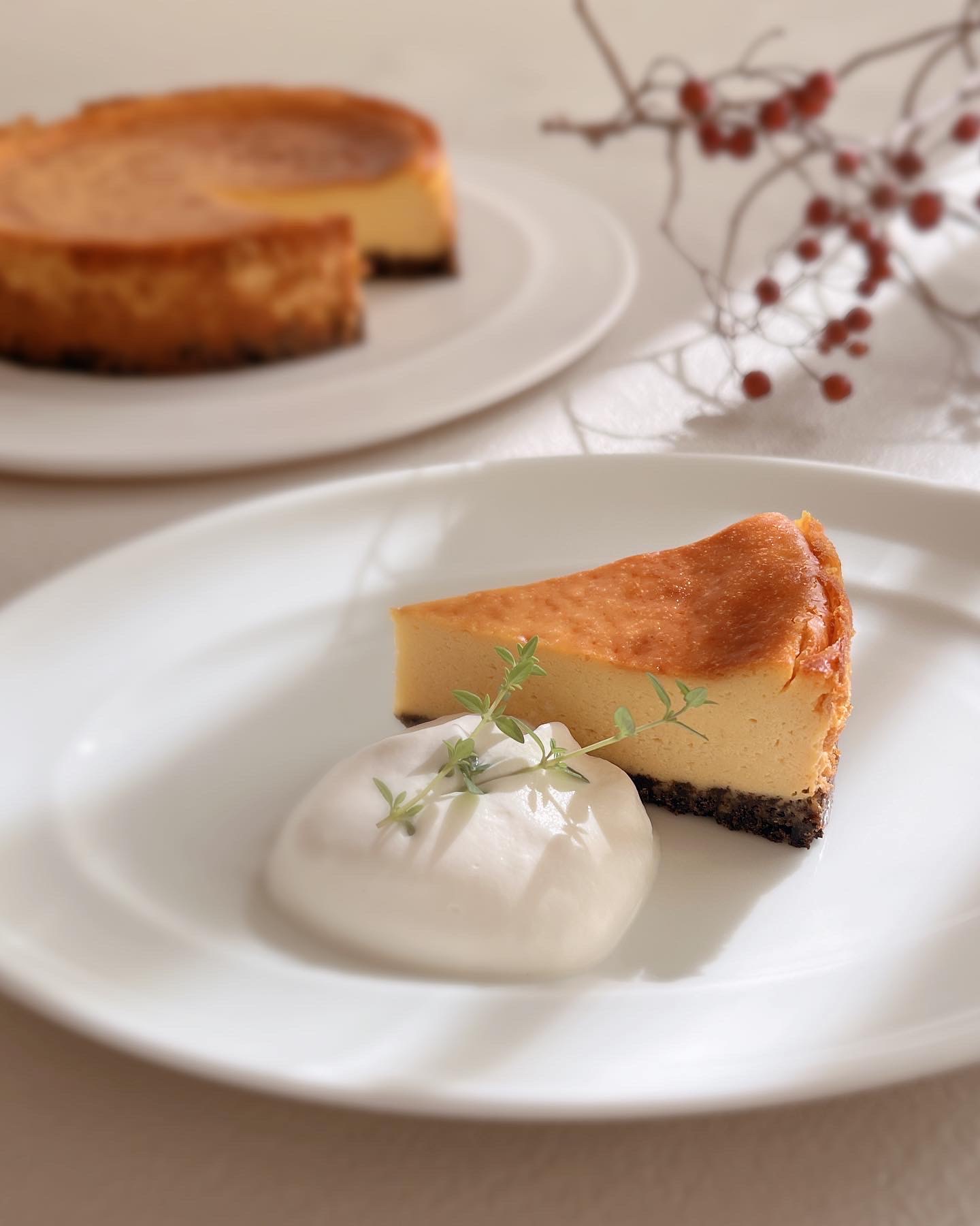 かぼちゃ甘酒のチーズケーキ