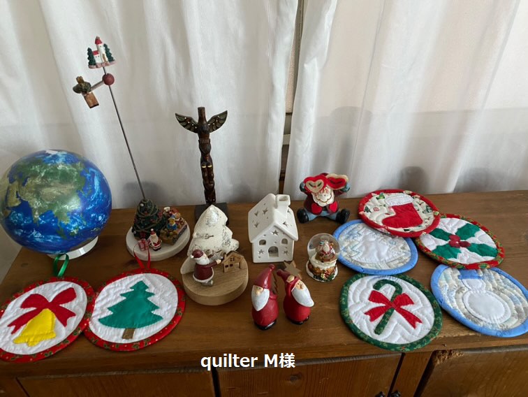 （36）お客様の作品　quilterM様　「クリスマスの楽しい小物たち」