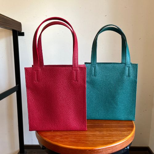 【NEWカラー追加】シュリンクレザー本革トートバッグ(SS)