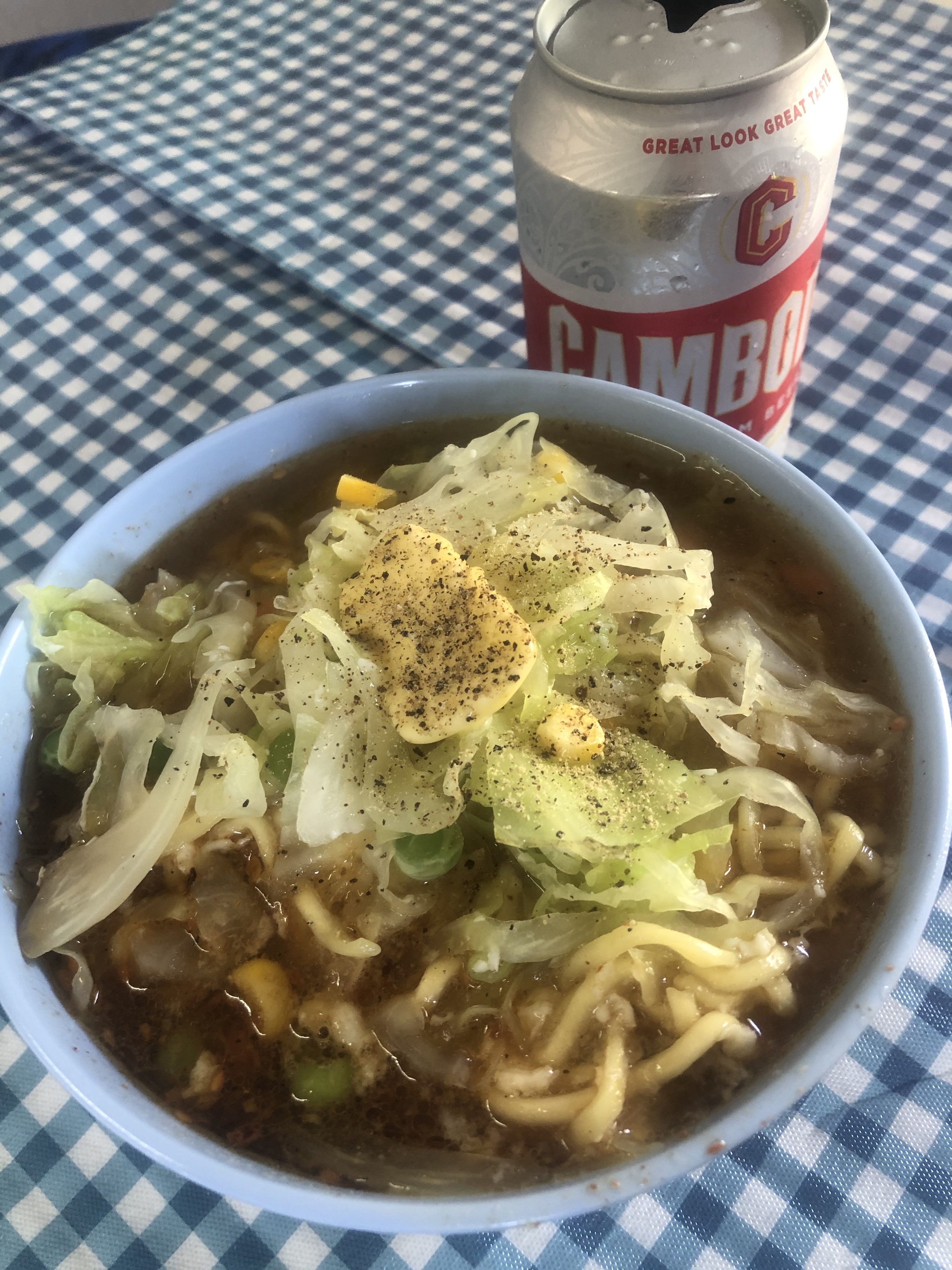 マルちゃん正麺味噌味 With Black Pepper