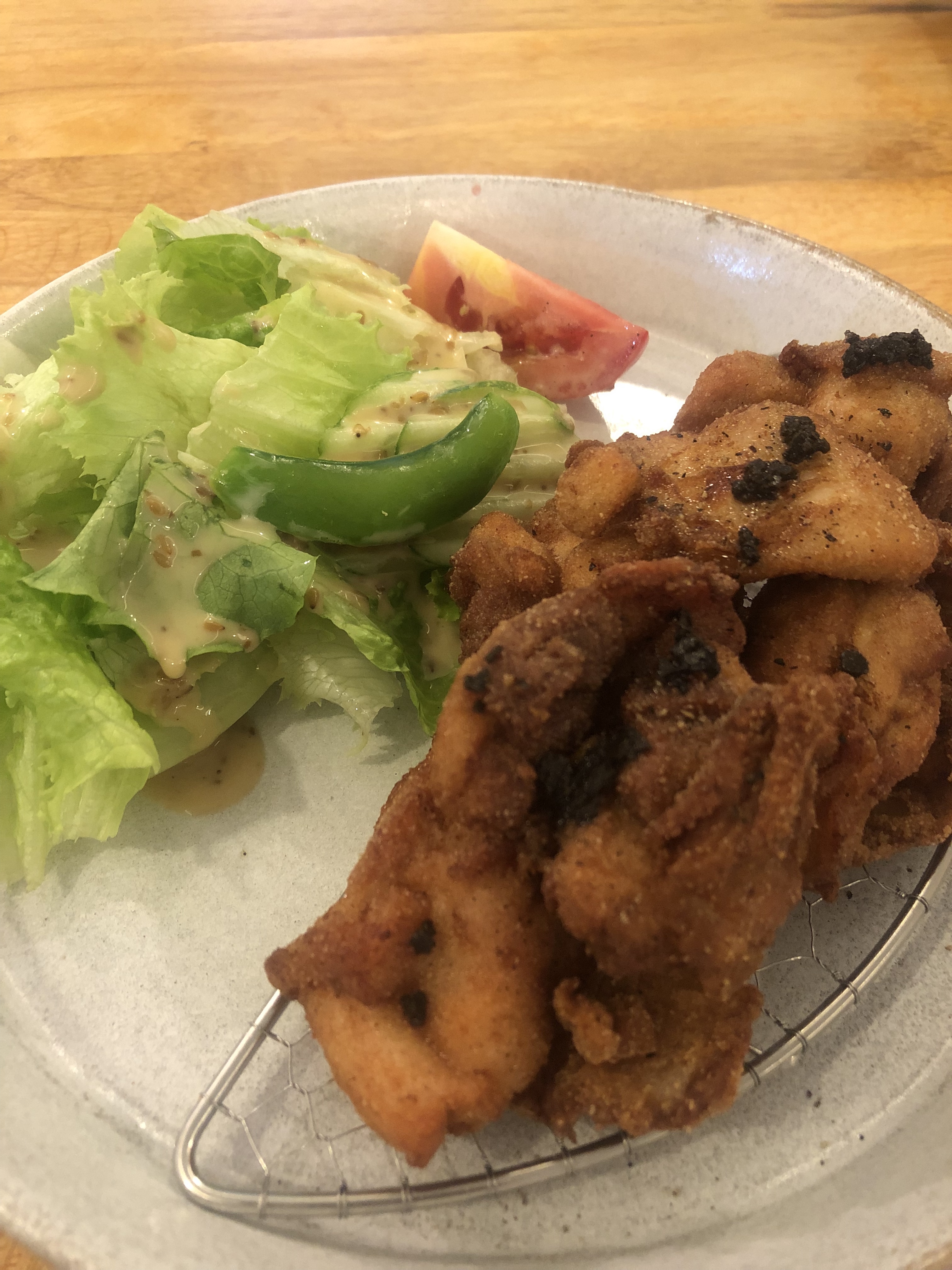 揚げ物➕胡椒ペースト＝優勝