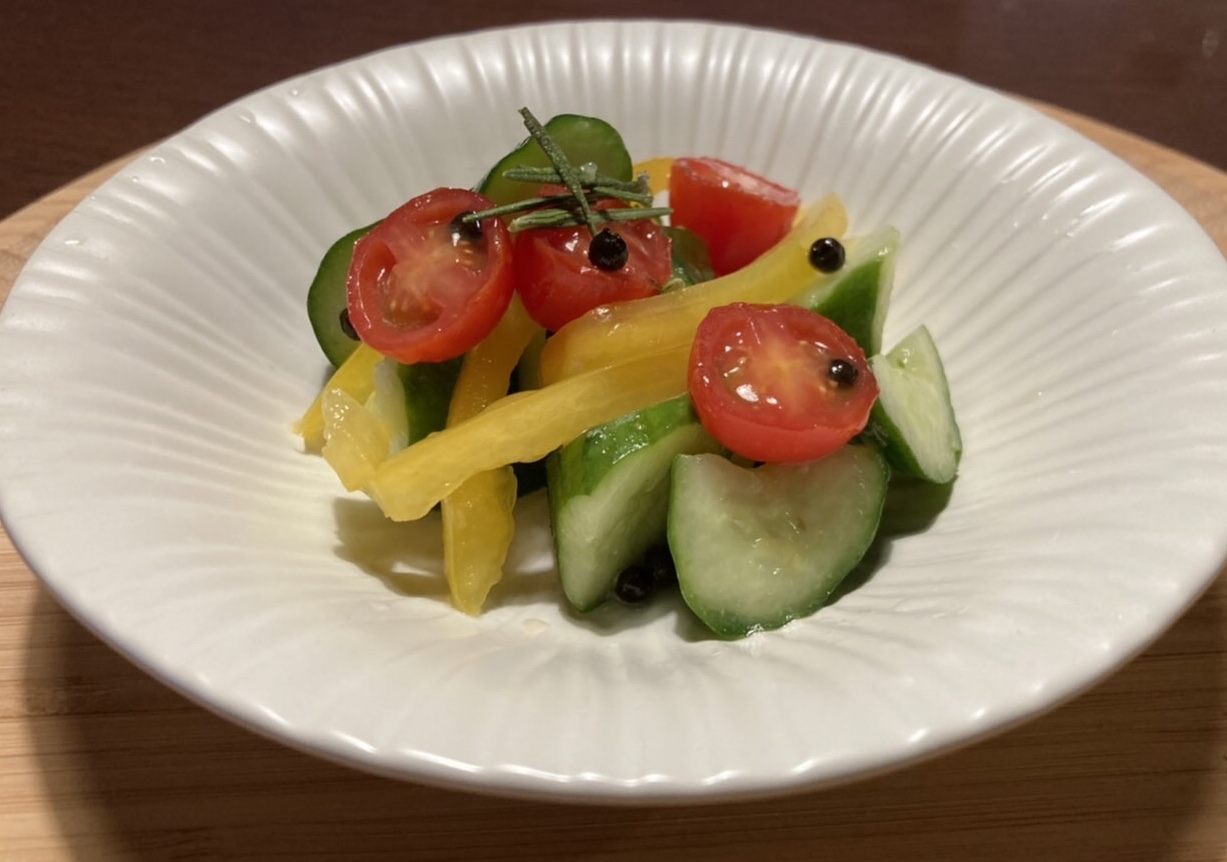 粒胡椒がアクセント！野菜の和風ピクルス！