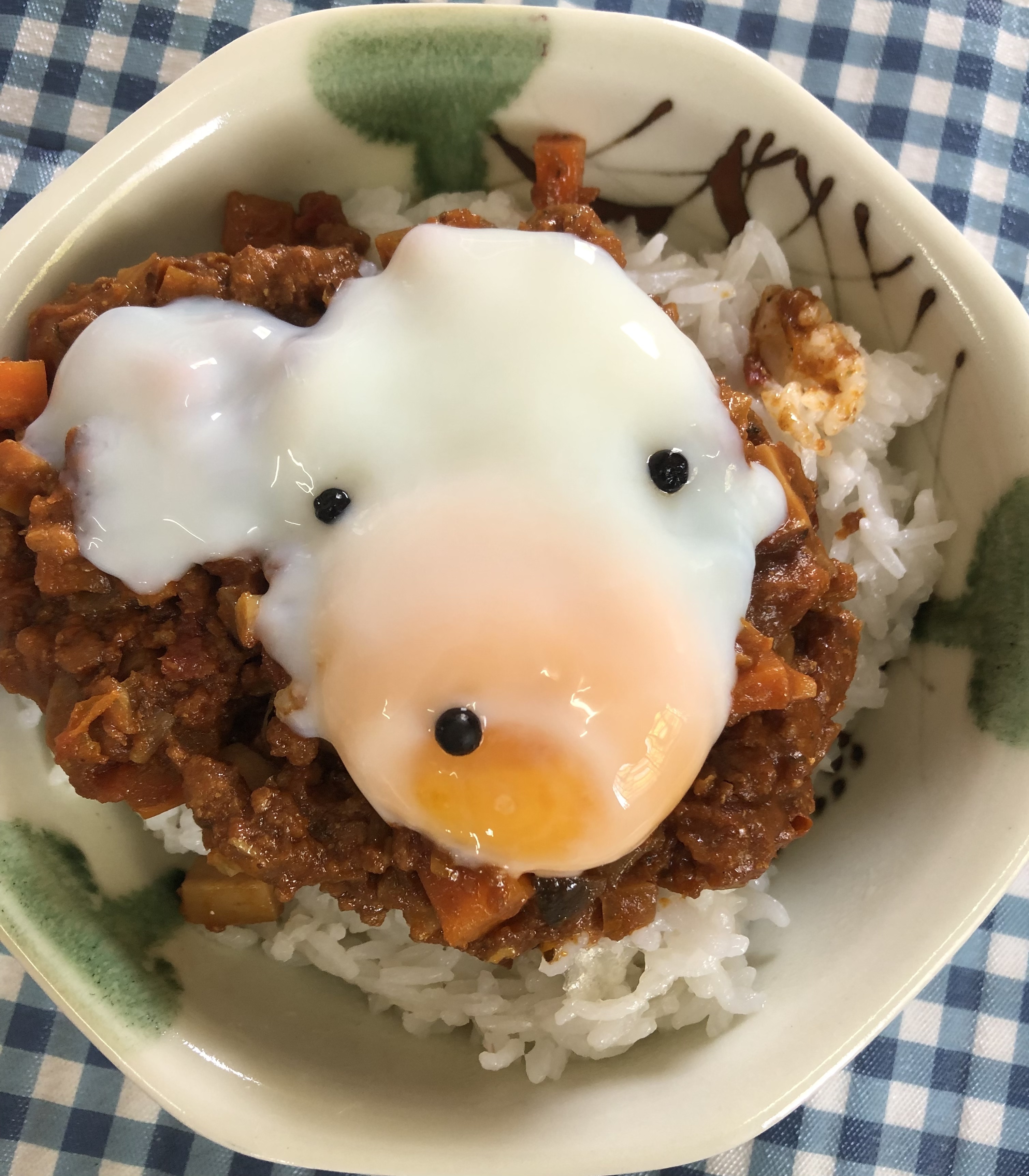 キーマカレー＋温玉＋生塩蔵ペッパー