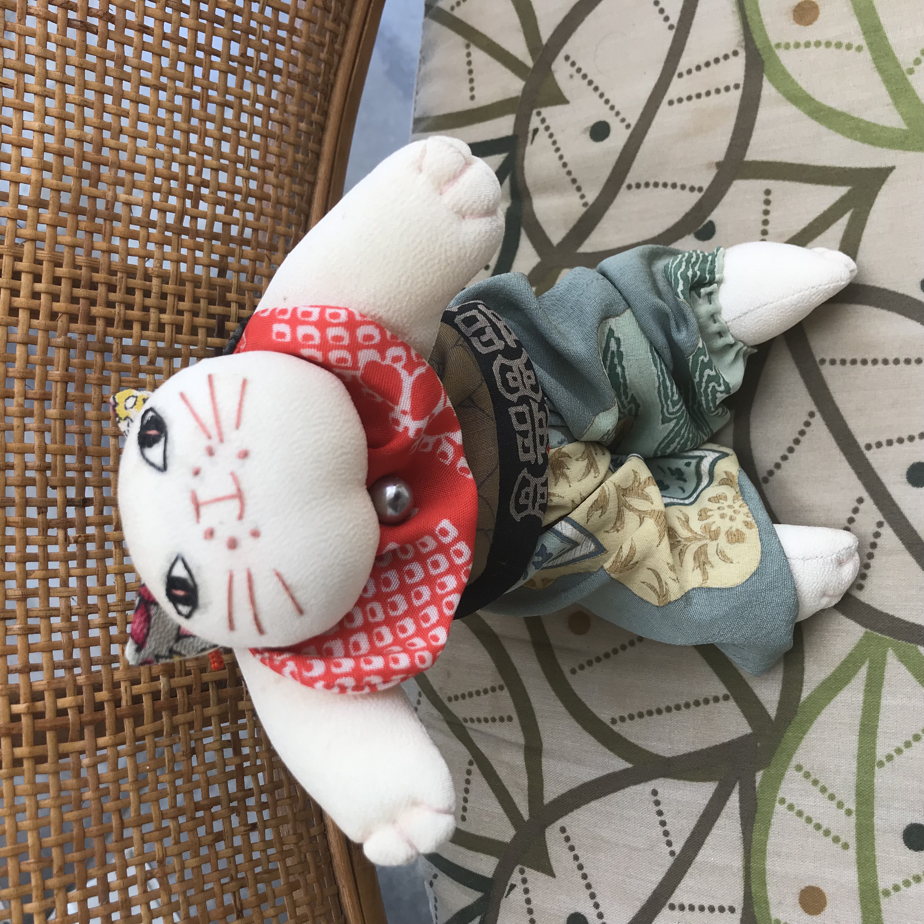 古布を使ったカントリードール