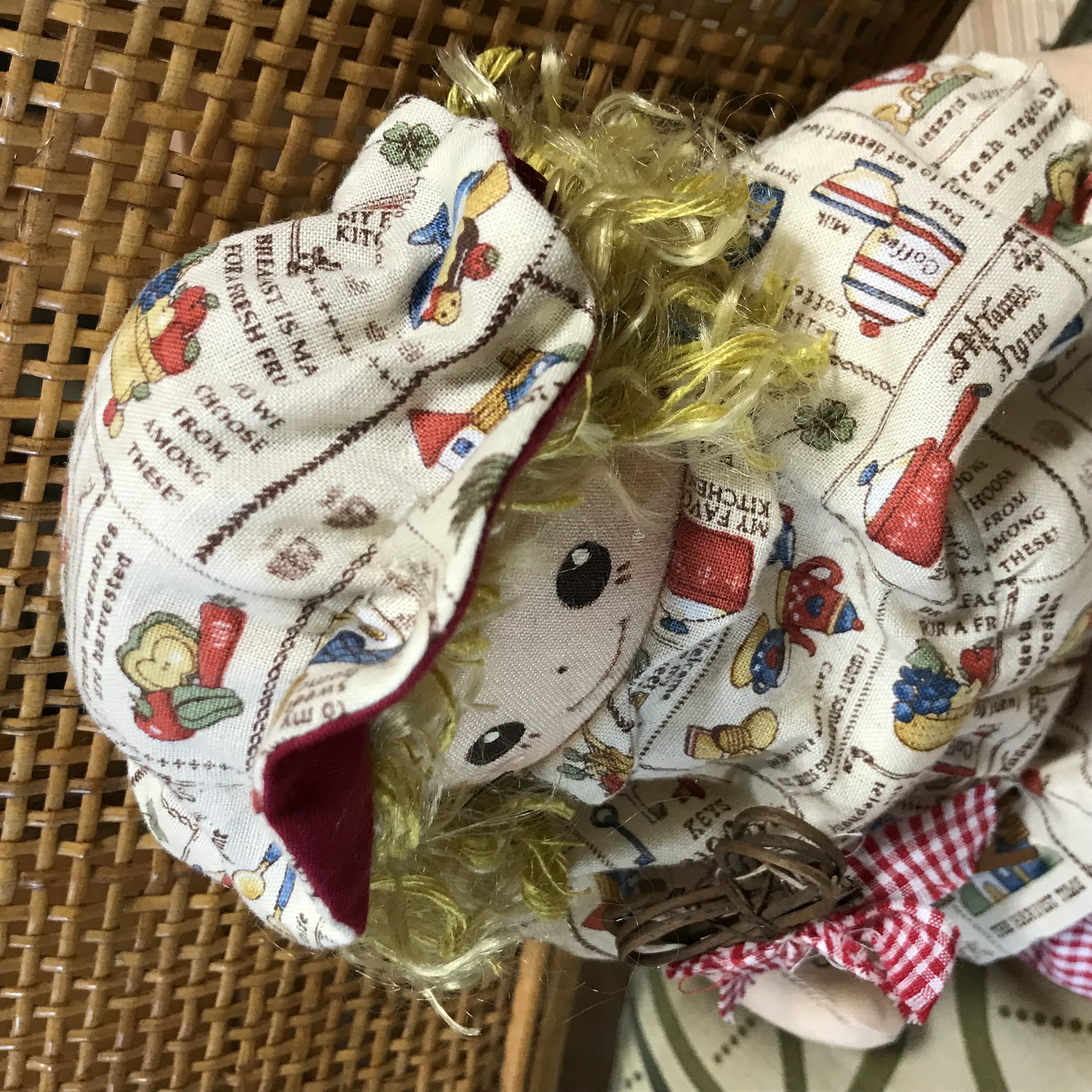 服と小物が同じ生地