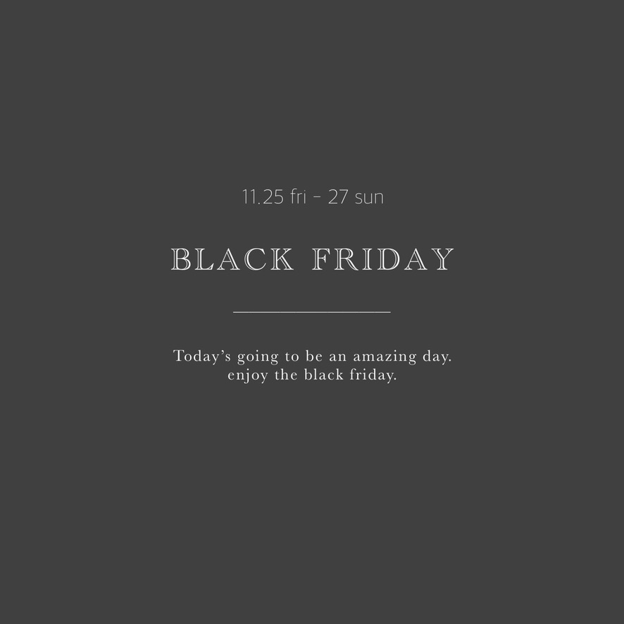 UNEM.初のBLACK FRIDAY開催!